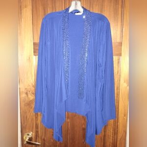 Laura Ashley Blue Cardigan with Sparkling Trim